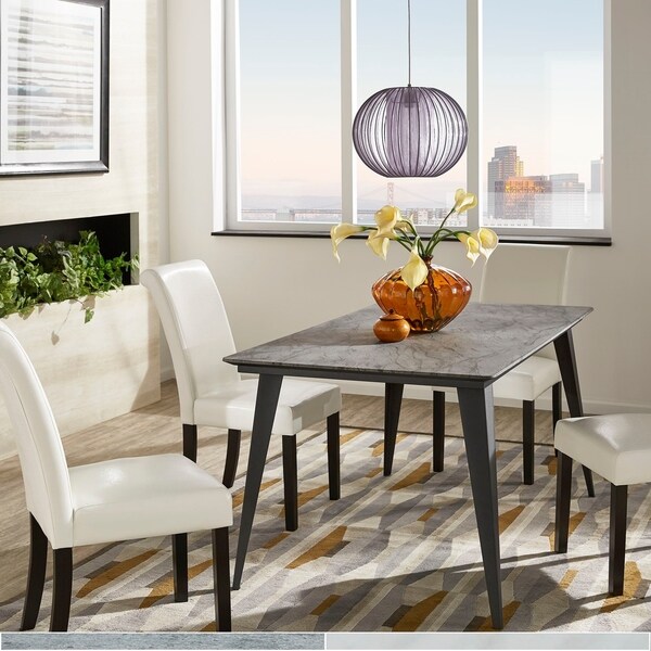 Shop Antero Tripura or Marble-Look Folded Metal Leg Dining Table by ...
