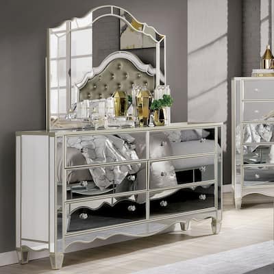Allen Transitional Silver 56-inch Wide 6-Drawer Dresser by Silver Orchid