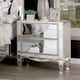 preview thumbnail 5 of 5, Allen Glam Silver Wood 2-Drawer Nightstand with USB Port by Silver Orchid