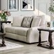 preview thumbnail 1 of 4, Furniture of America Izium Contemporary Off-white Upholstered Loveseat