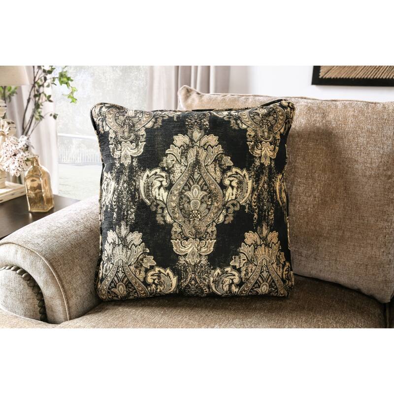 Furniture of America Dolarrai Traditional Beige Nailhead Sofa