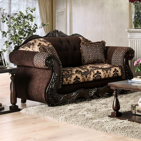 Gracewood Hollow Dayaram Traditional Dark Brown Loveseat