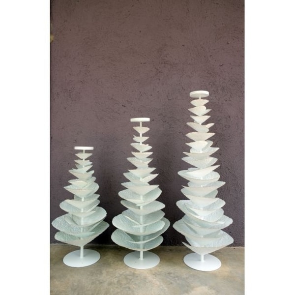 Handmade 31.5" Lily's Living White Iron Tree Candle Holder