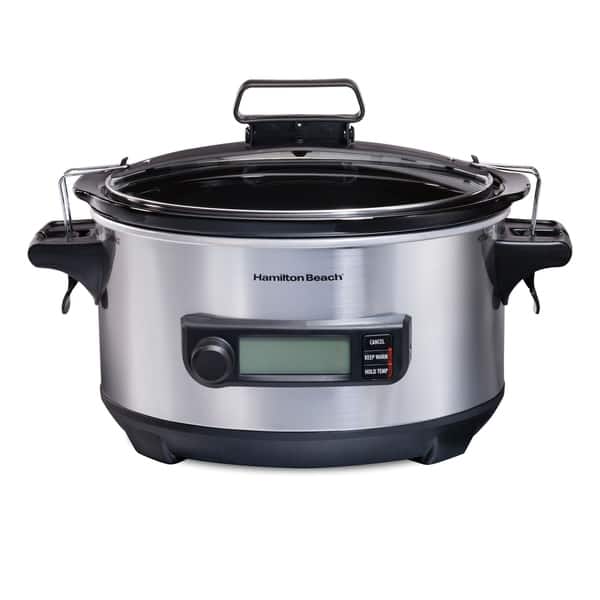 Hamilton Beach 8-Quart Stainless Steel Oval Slow Cooker in the Slow Cookers  department at