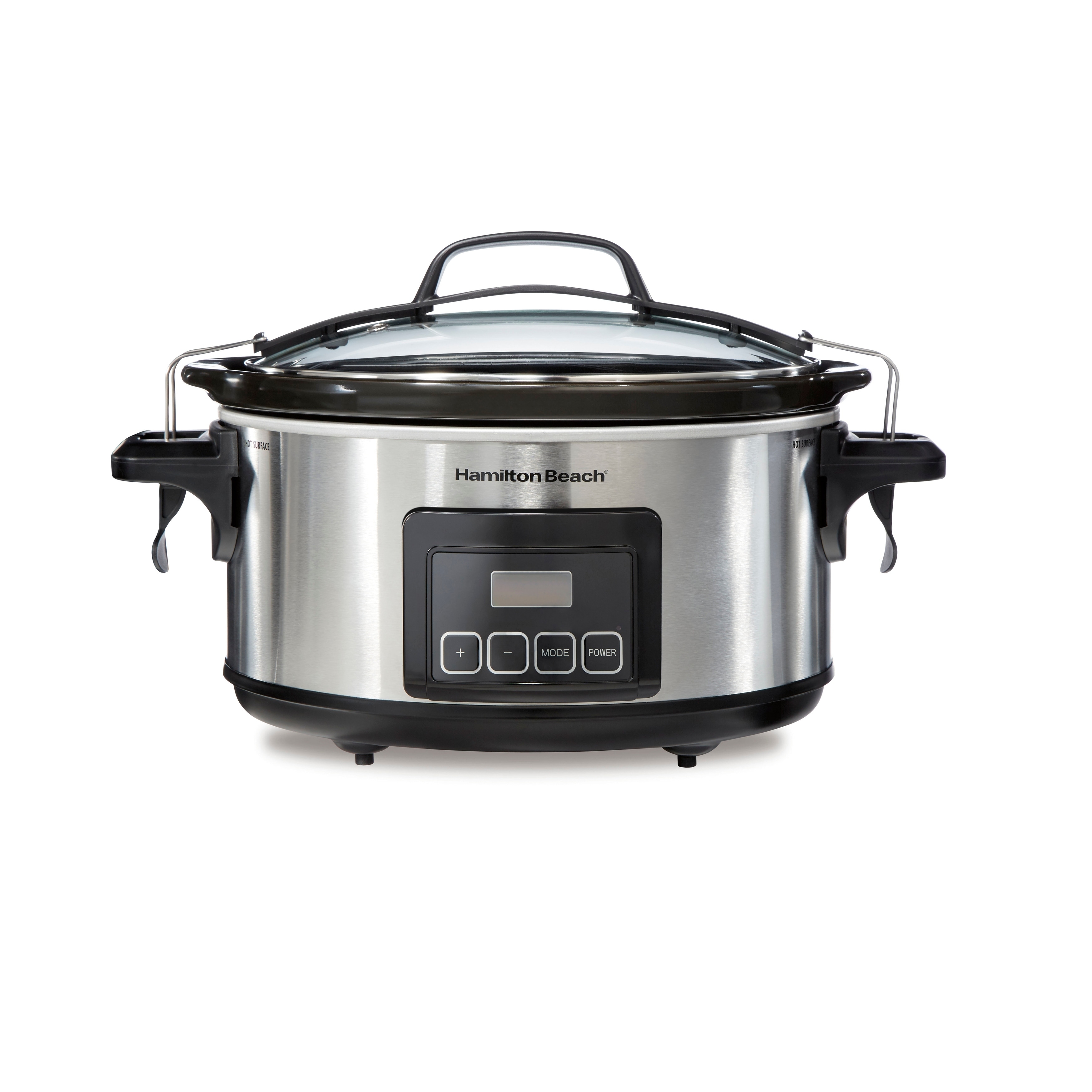  6-Quart Nonstick Electric Slow Cooker - Programmable Ceramic  Slow Cookers with Digital Timer, Removable Lid and Pot, Dishwasher Safe  Parts, Turquoise: Home & Kitchen