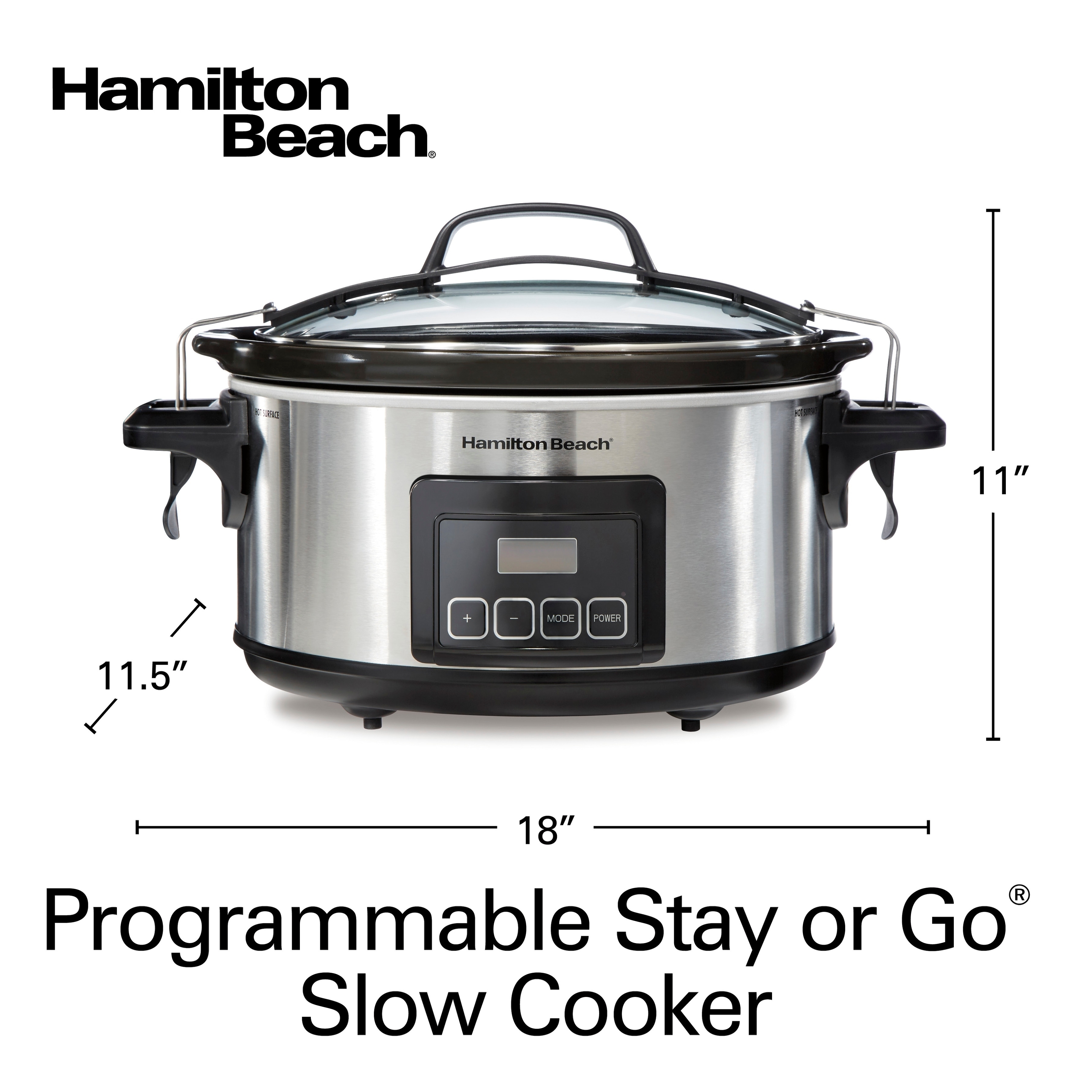 Hamilton Beach Stovetop Sear and Cook 6 qt. Stainless Steel Slow Cooker Silver