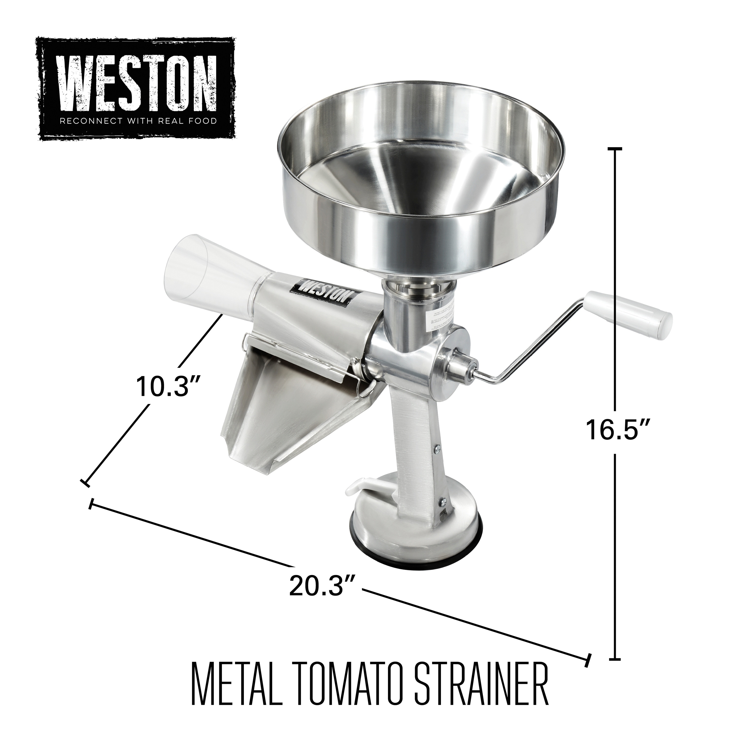 Weston Tomato Strainer Fruit Press Versatile Dual Mount System
