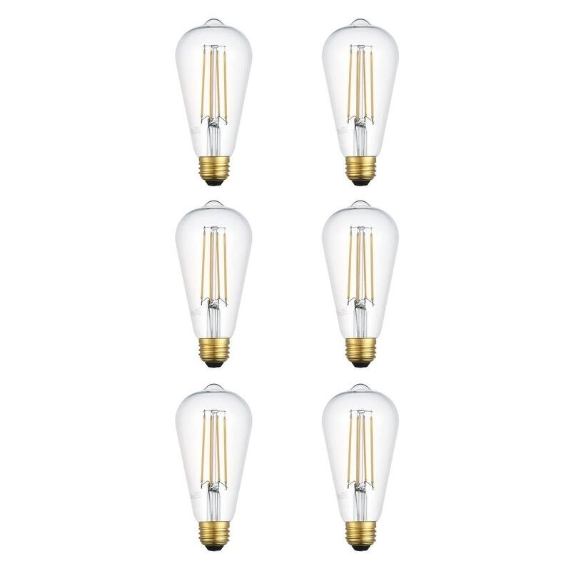 LED 3000K filament 6 watts 600 lumens ST18 light bulb - Clear
