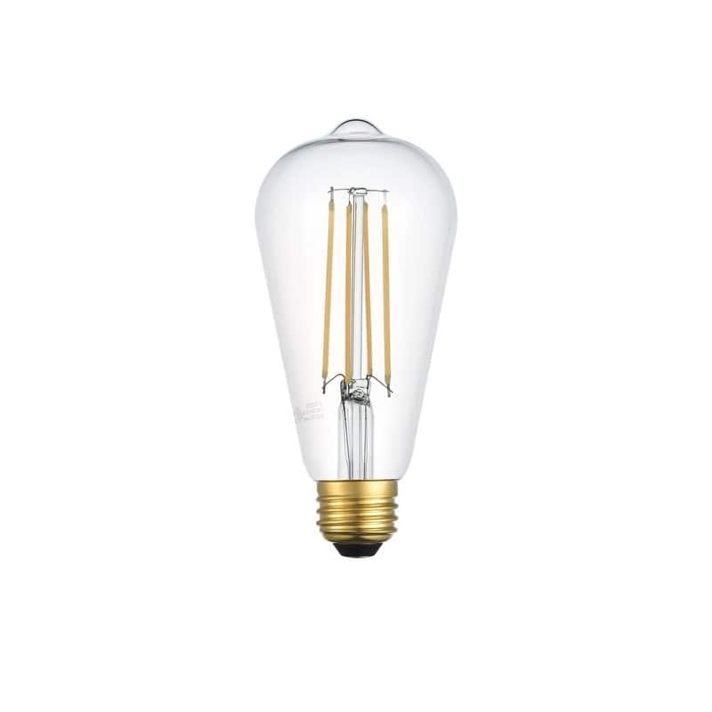 LED 3000K filament 6 watts 600 lumens ST18 light bulb - Clear - N/A