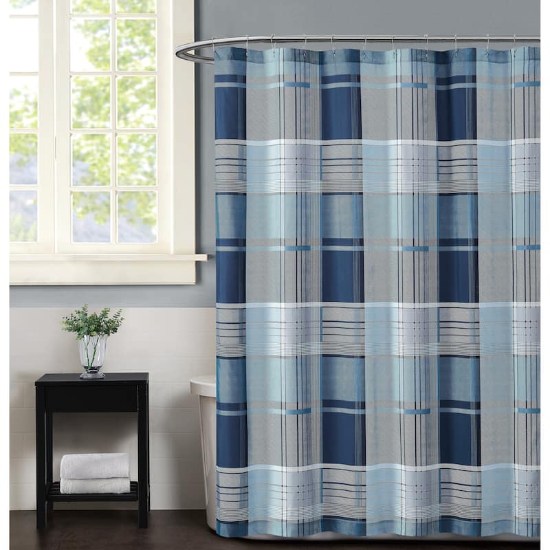 Porch & Den Burntknoll Plaid Shower Curtain