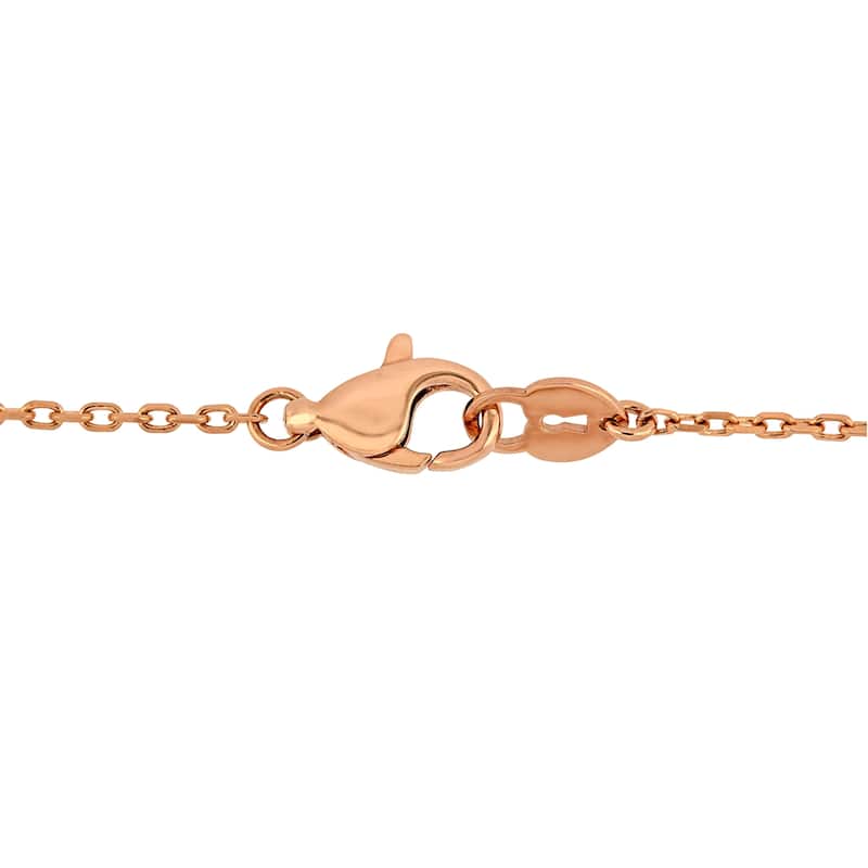 Miadora 14k Rose Gold Diamond Accent Bar Circle Center Necklace