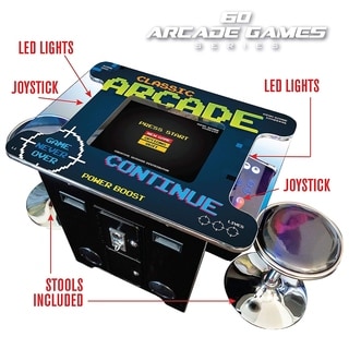 Creative Arcades Cocktail Table Arcade Machine with 60 Classic Games ...