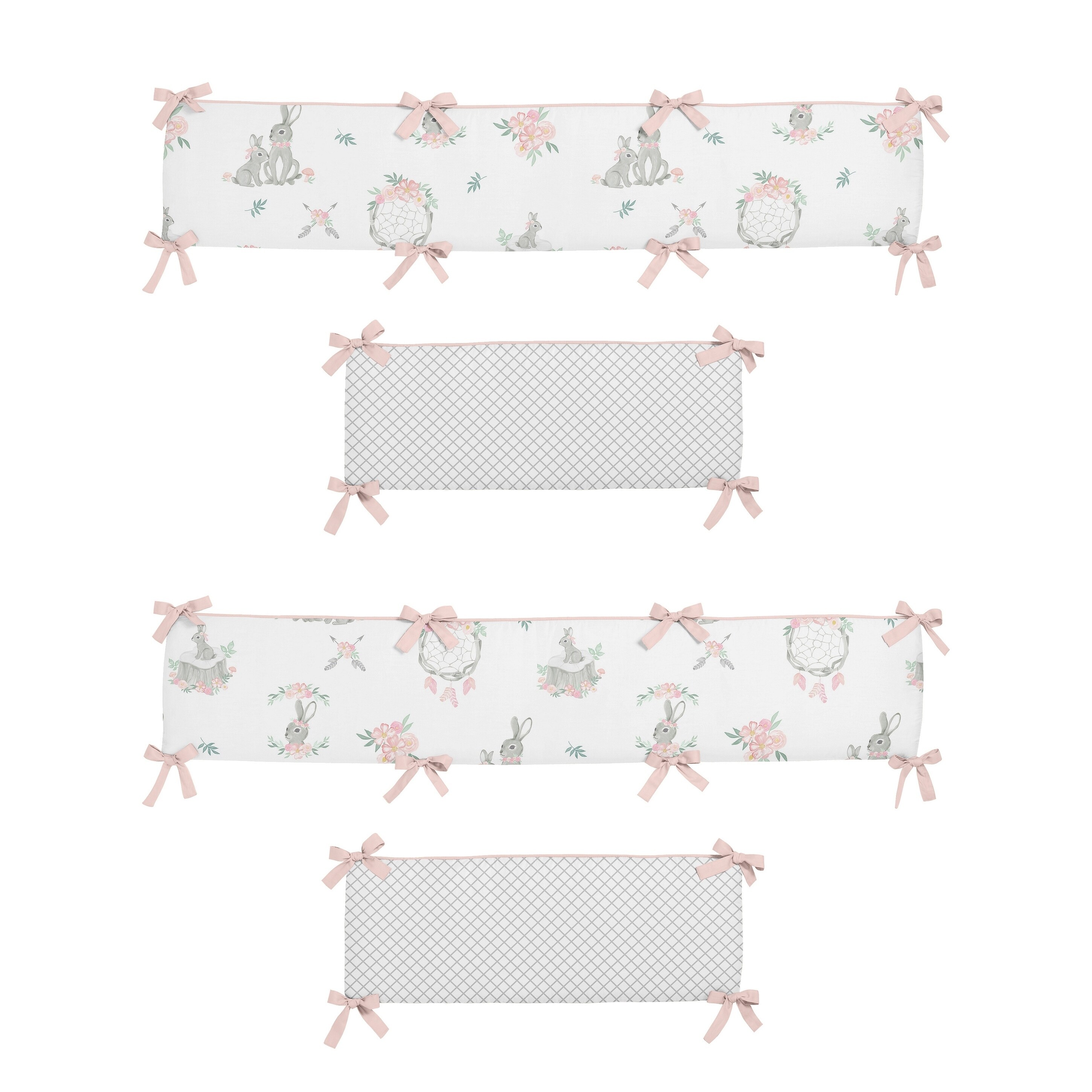 baby girl crib bumper pad