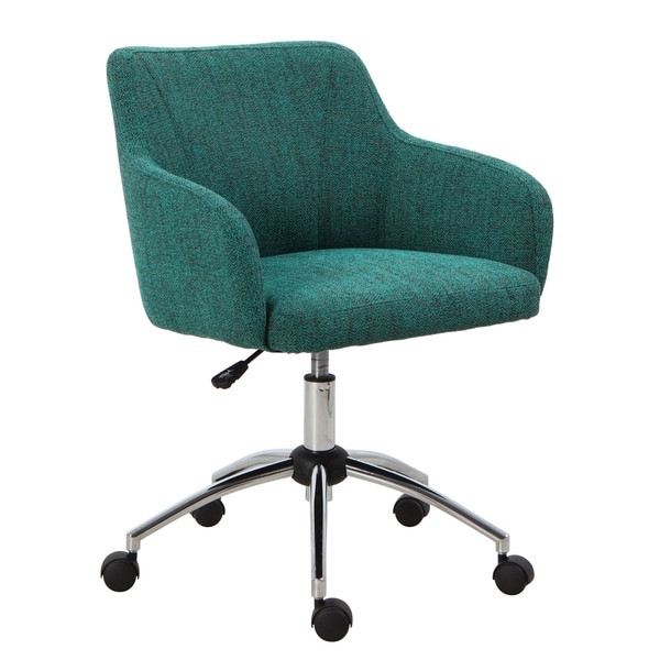 Shop Carson Carrington Tallasen Textured Teal Swivel Office Chair - On