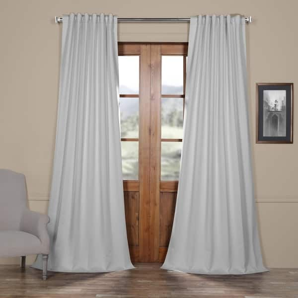 Linen Curtain with White Cotton Lining and Back Tabs - Privacy Linen D