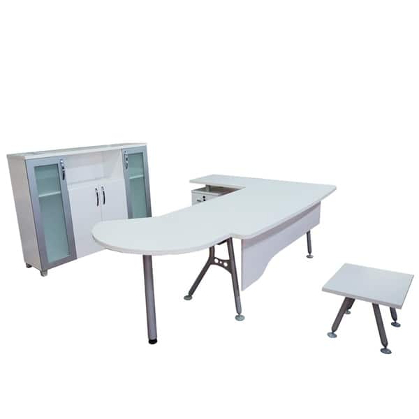Shop Modern Clover 6 Piece L Shaped Desk Office Suite Furniture