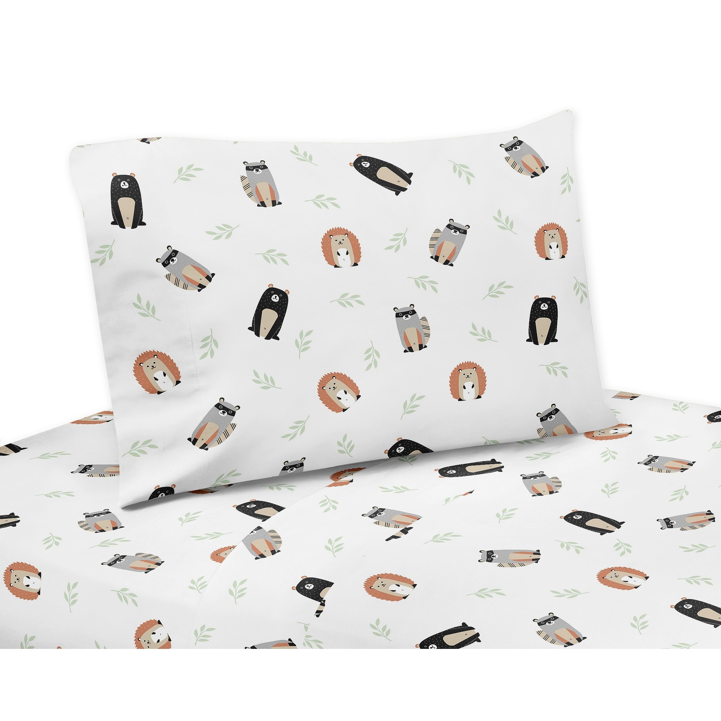 woodland animal twin sheets