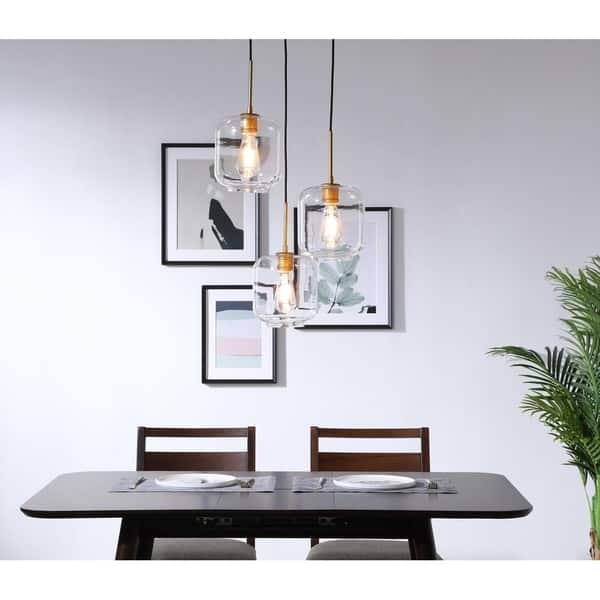 slide 2 of 16, Collins 3-Light Glass pendant