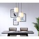 preview thumbnail 13 of 14, Collins 3-Light Glass pendant 17.5/9.2 - Brass/Frosted