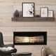 Rustic Wood Floating Wall Shelf - Grey (Large) - Thumbnail 2
