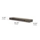 Rustic Wood Floating Wall Shelf - Grey (Large) - Thumbnail 7
