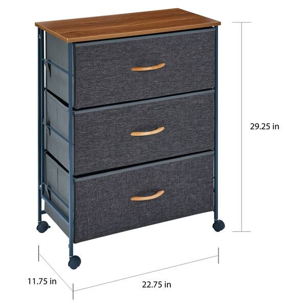 Shop Porch Den Merganser Fabric 3 Drawer Chest With Caster