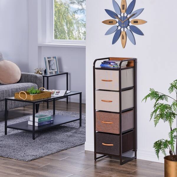 Shop Danya B Tall And Narrow Dresser Chest Storage Tower With 4