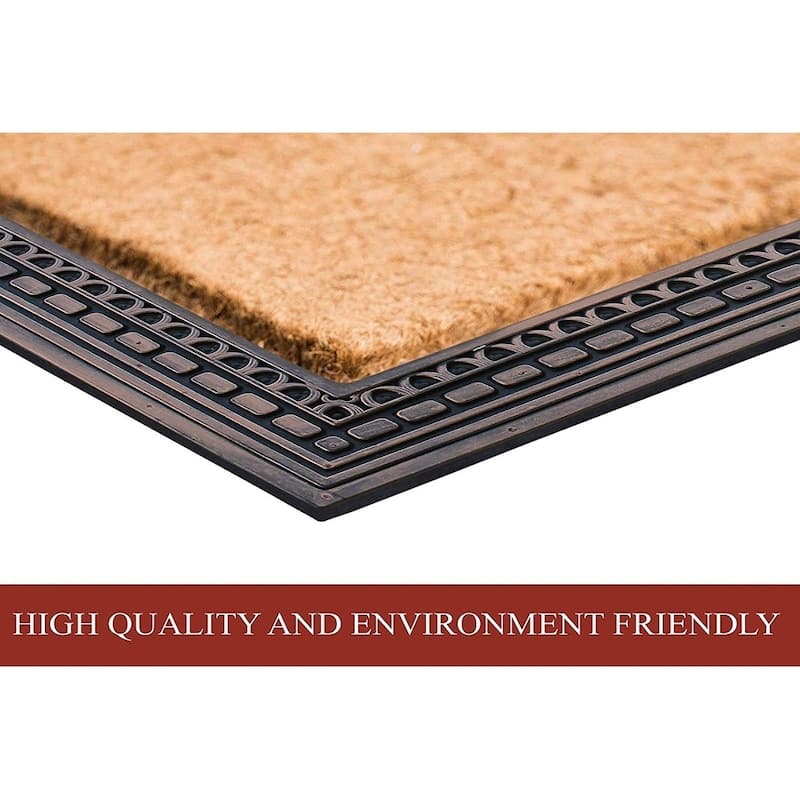 A1HC Rubber and Coir, 24" X 39" Heavy Duty Outdoor Doormat