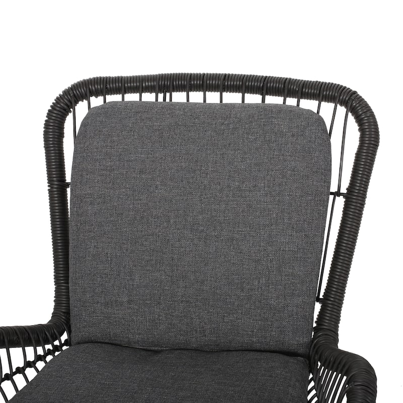 Pabrico Outdoor Wicker Club Chair with Cushions (Set of 2) by Christopher Knight Home