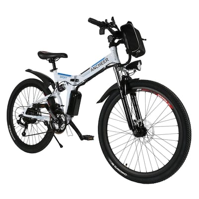 Ancheer 26inch 36V Foldable Electric Power Mountain Bicycle with Lithium-Ion Battery