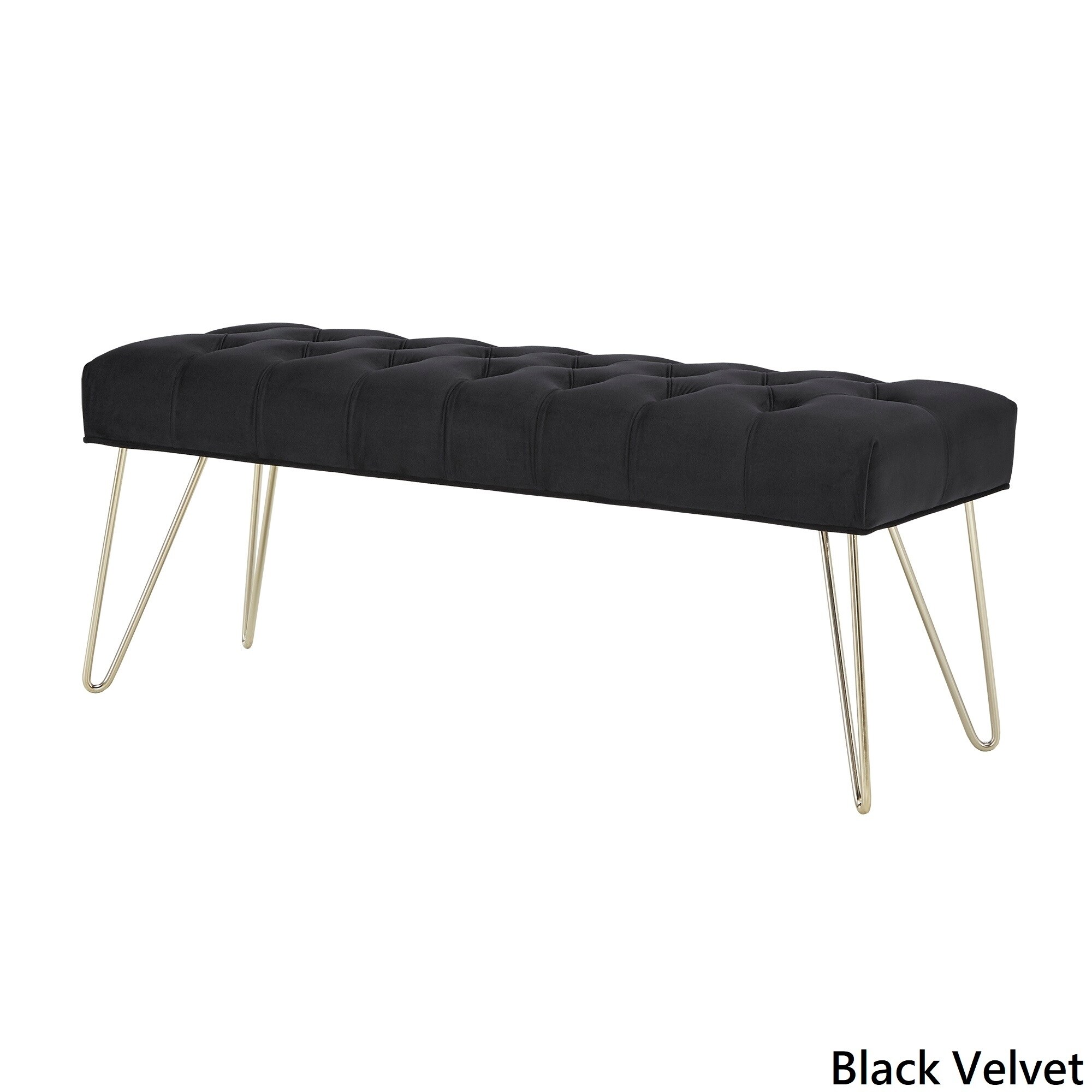 Shop Klaus Velvet Tufted Bench By Inspire Q Bold On Sale Free