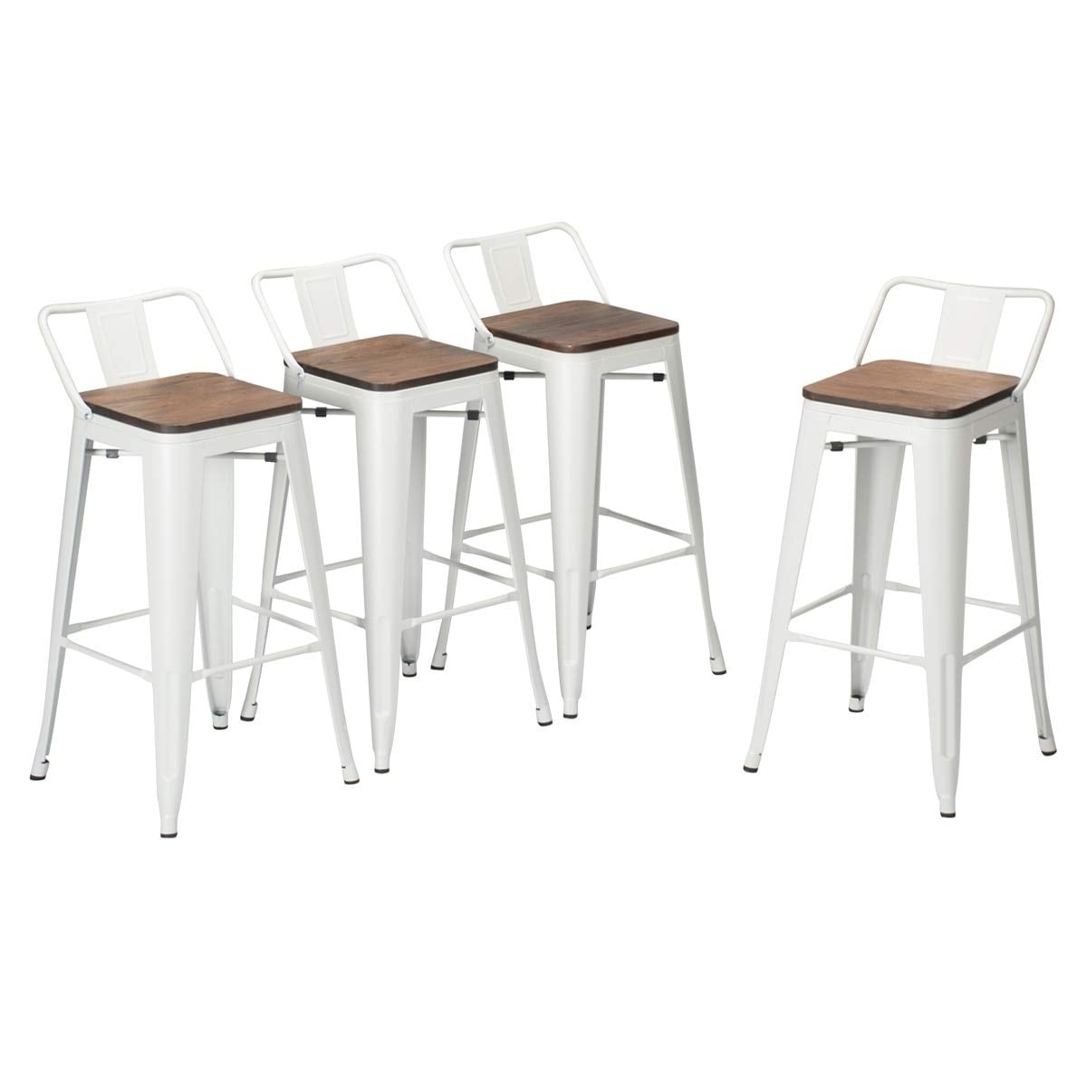 2 PACK High Top Chair Dining Room Furniture Counter Accessory Bar Stool Steel