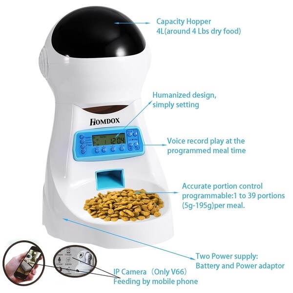 homdox automatic pet feeder manual