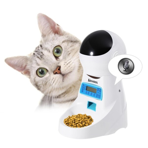 homdox automatic pet feeder food dispenser