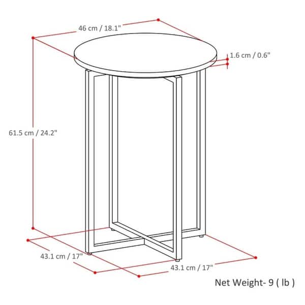 Silver Orchid Richard Metal Accent Side Table 18 Inch Silver Orchid Richard Metal Accent Side Table 18 Inch