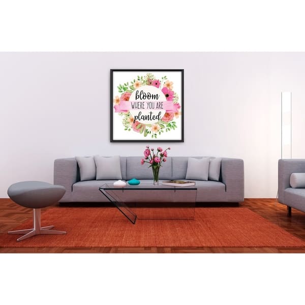 Star Home Décor Bloom Where You Are Planted By Acute Angle 12x12 Canvas  Print - Bed Bath & Beyond - 28987582