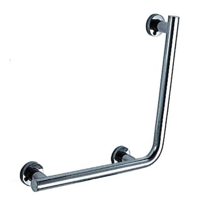 Transolid Z-Series Left Side L shape Grab Bar - Brushed Stainless