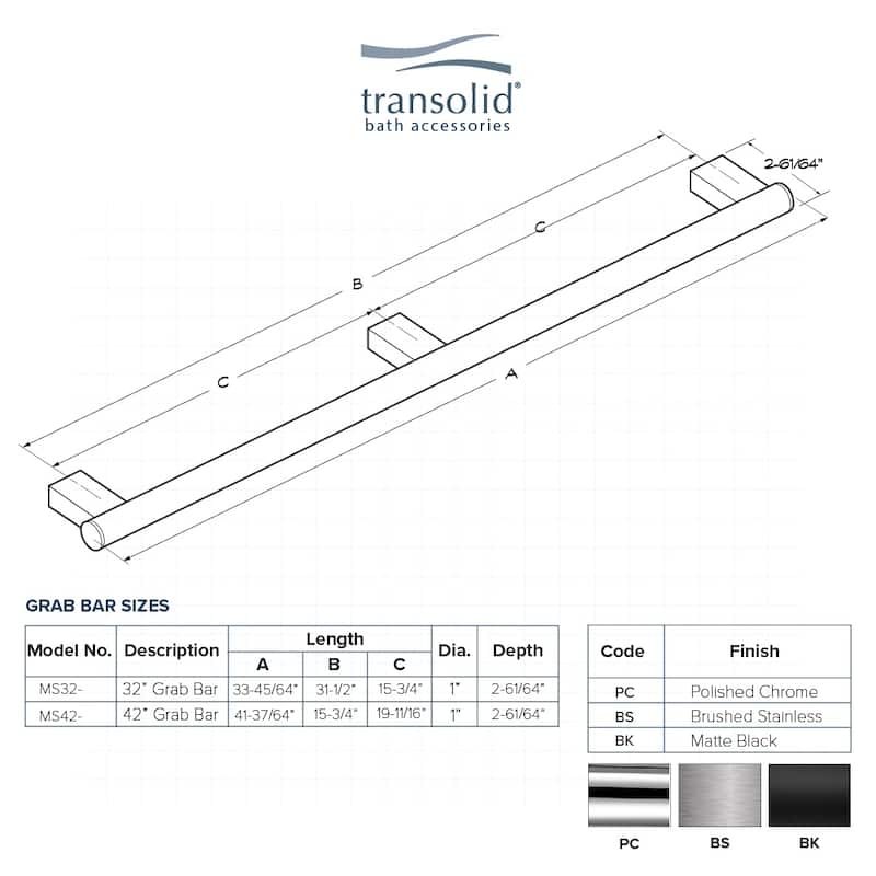 Transolid Maddox Grab Bar