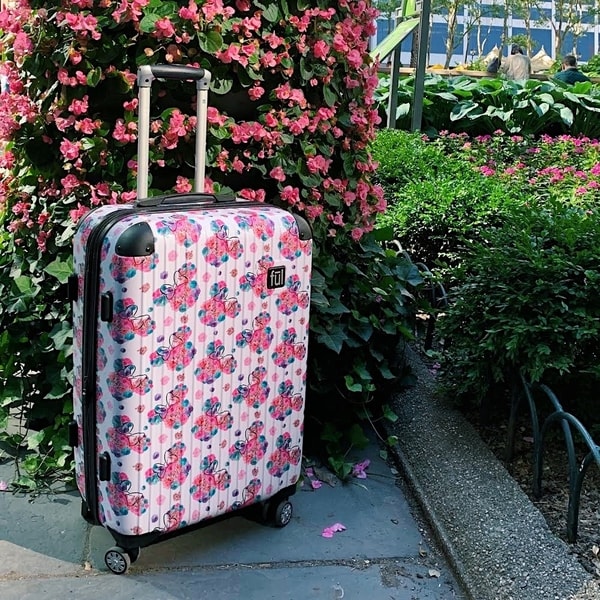 floral rolling luggage