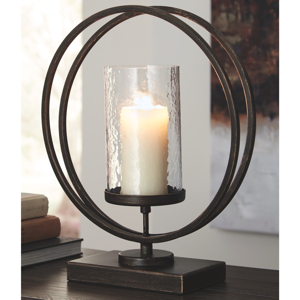 Esharey 2 Pcs Black Iron Pillar Candle Holders Cylindrical Candle Holder Most Ideal for 3 inches Pillar Candles or Led Candles Gifts for Home Decor Wedding Party Spa 2 x L