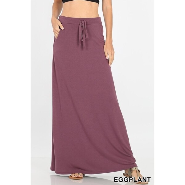 maxi skirt drawstring waist