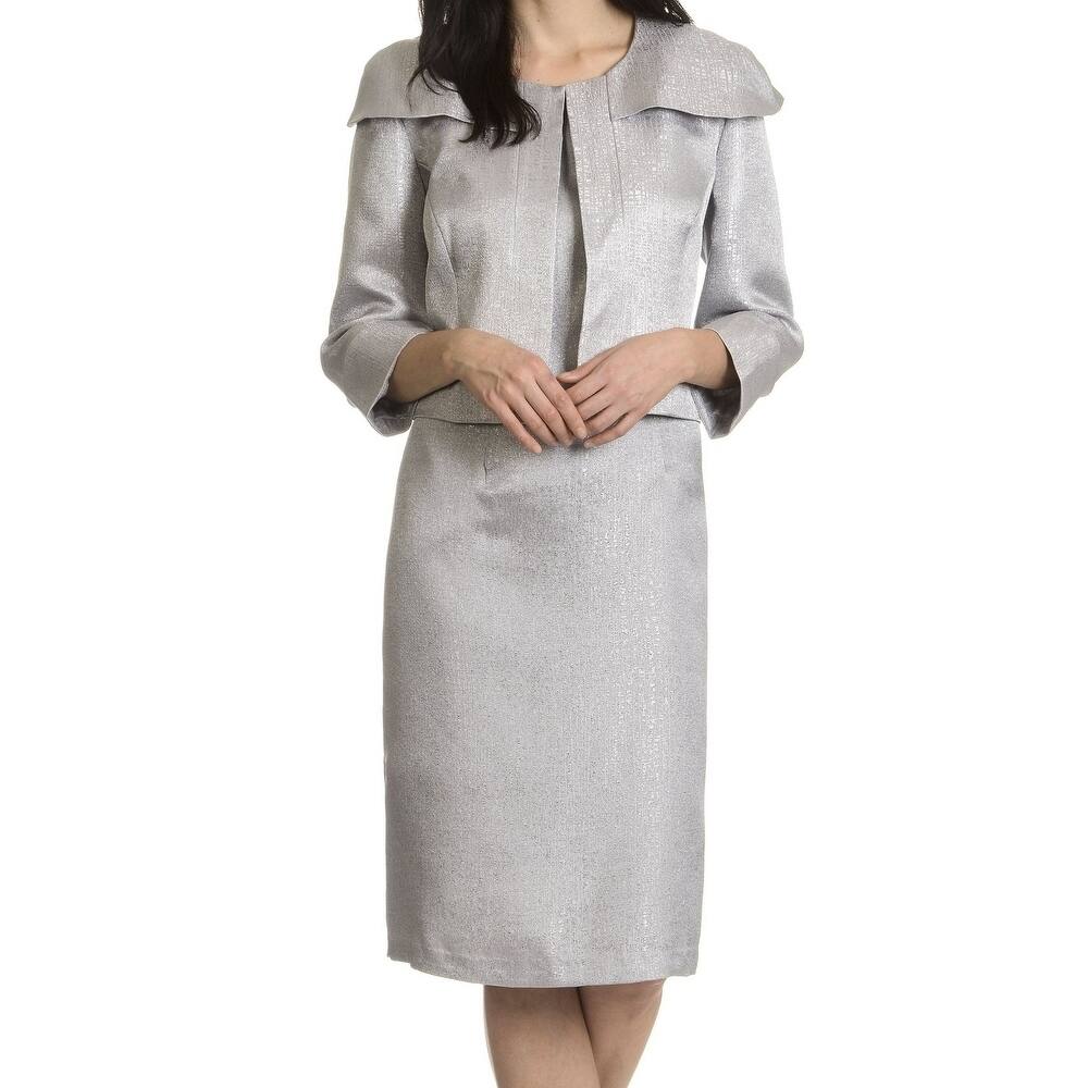 womens silver dress suit