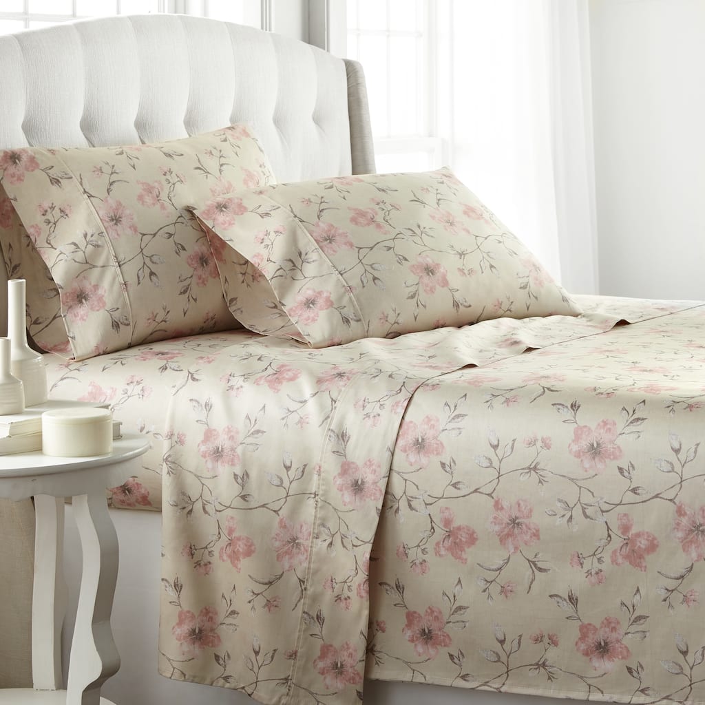 Mystic Garden Extra Deep Pocket Cotton Sateen 4-piece Bed Sheet Set