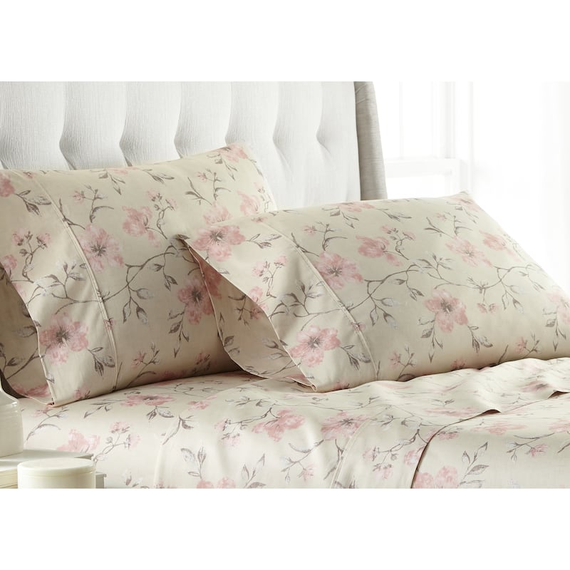 Mystic Garden Extra Deep Pocket Cotton Sateen 4-piece Bed Sheet Set