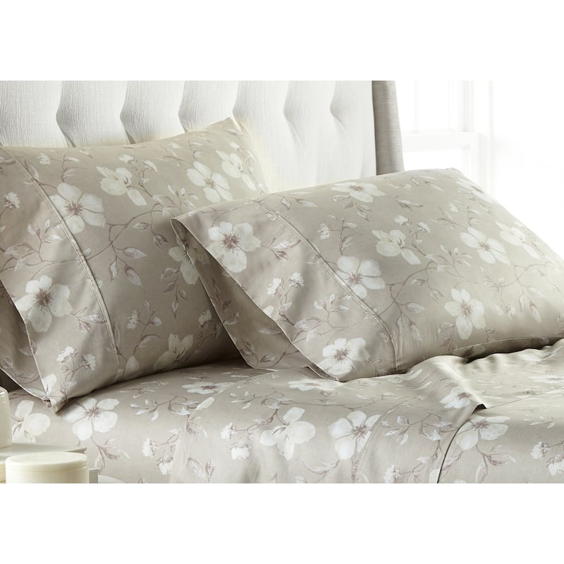 Mystic Garden Extra Deep Pocket Cotton Sateen 4-piece Bed Sheet Set