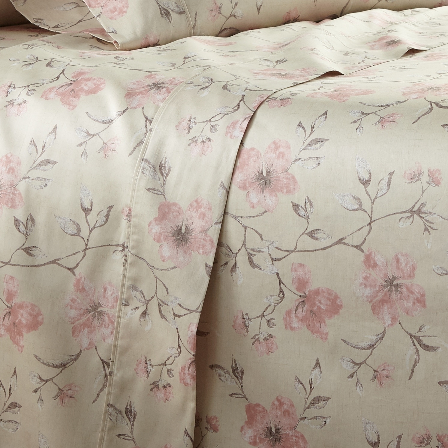 Mystic Garden Extra Deep Pocket Cotton Sateen 4-piece Bed Sheet Set