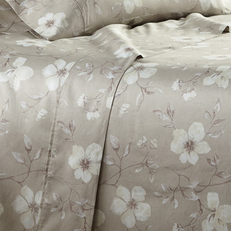 Mystic Garden Extra Deep Pocket Cotton Sateen 4-piece Bed Sheet Set