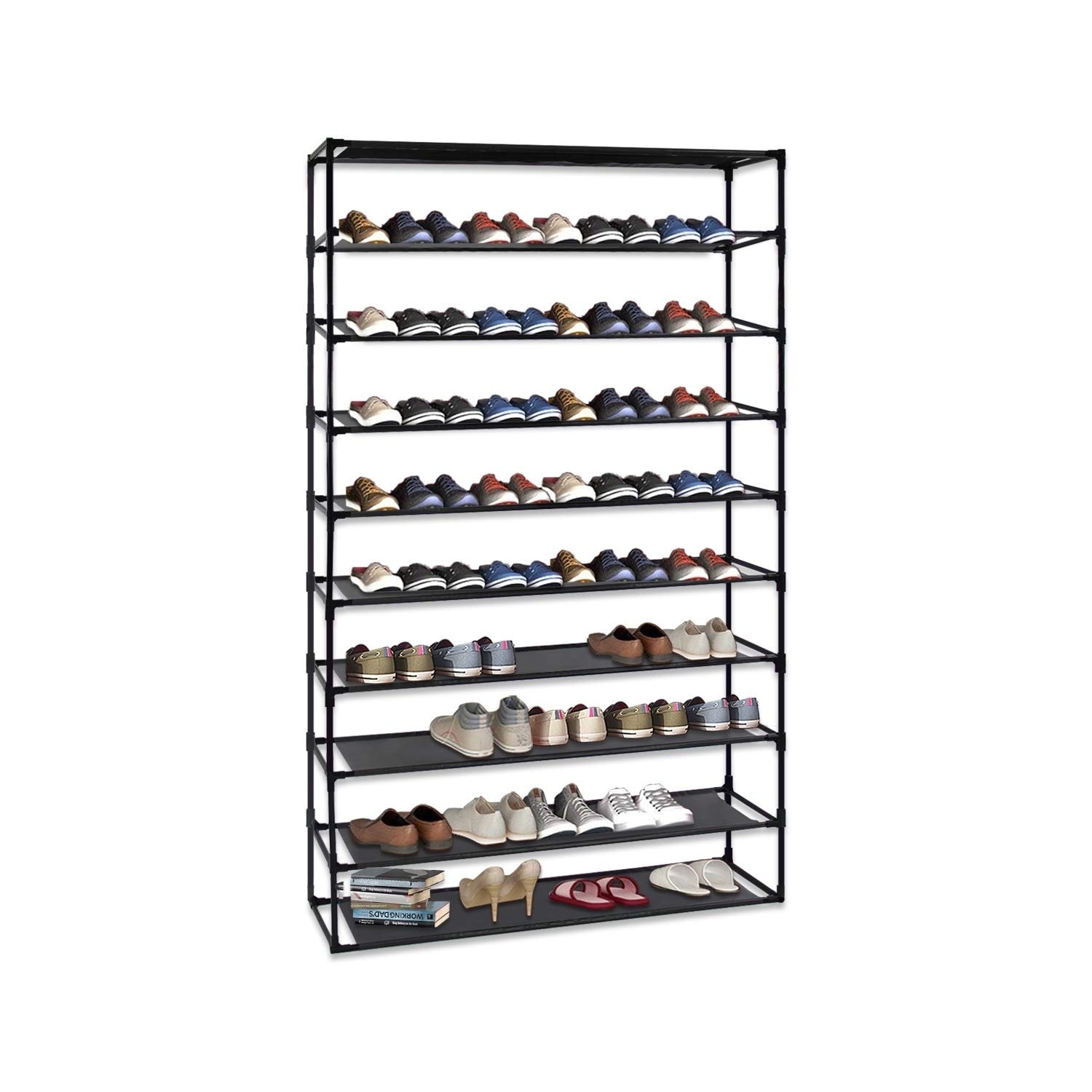 Shop Black Friday Deals On 4 Tier Shoe Rack Detachable Non Woven Waterproof Fabric Shoe Organizer Tower Black Overstock 28992114 6 Drawer