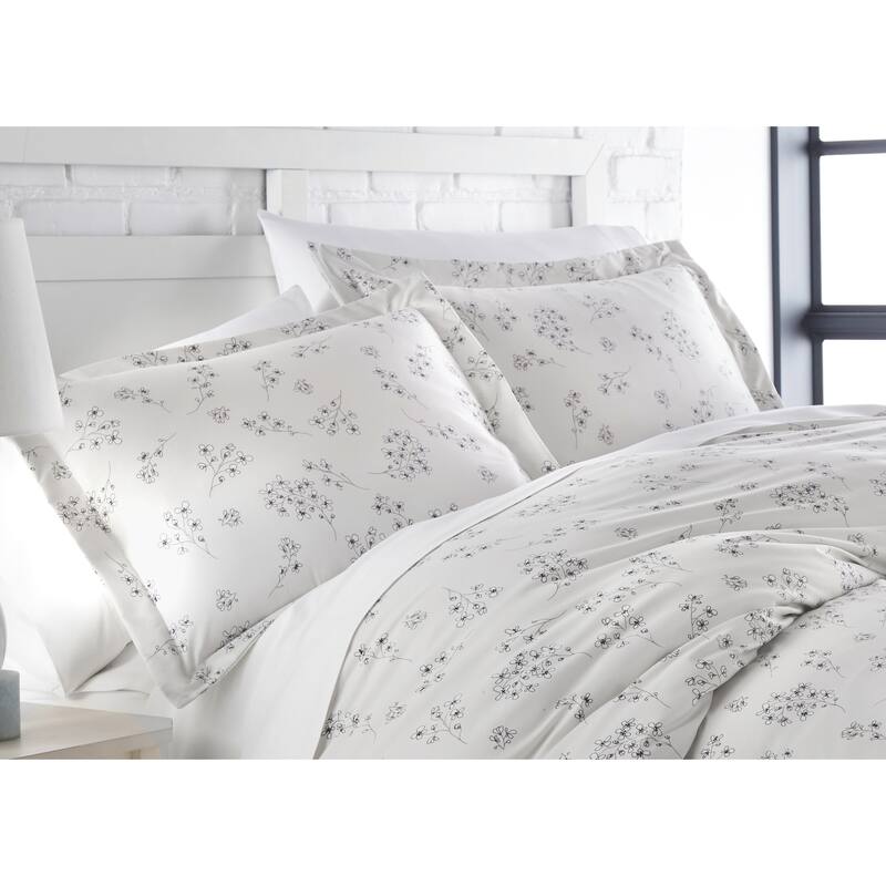 Vilano Ultra-Soft Sweet Florals 3-piece Duvet Cover and Sham Set