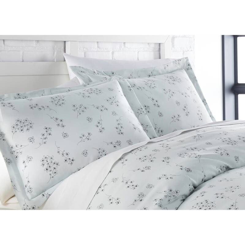 Vilano Ultra-Soft Sweet Florals 3-piece Duvet Cover and Sham Set